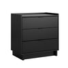 Prepac Simply Modern 26.5\" 3-Drawer Nightstand - Black