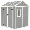 Outsunny 6' X 6' Outdoor Storage Shed, Resin Shed With Floor, Window