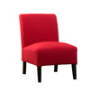 Lolly Accent Chair Red Fabric/espresso Legs