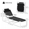 Outsunny Outdoor Lounge Chair With Adjustable Backrest, Black