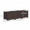 Outsunny Plastic Garden Bed W/drainage Holes, 47.2\" X 15.7\" X 14.6\", Brown