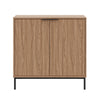 Nordika Slim 2-Door Storage Console Accent Cabinet - Light Walnut