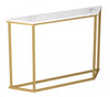 44” Modern Console Table - Marble With Gold Finish