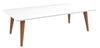 Manhattan Comfort Utopia 17.52\" High Rectangle Coffee Table with Splayed Legs - White Gloss