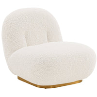 Manhattan Comfort Modern Edina Chenille Accent Chair - White