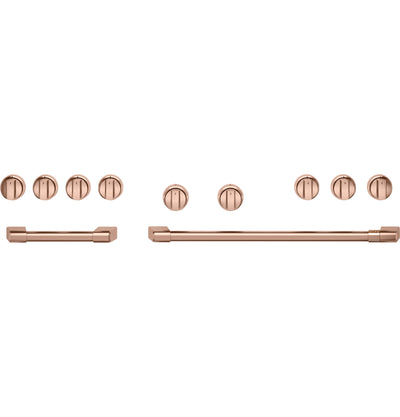 Café 48" Brushed Copper Handle and Knob Kit for Pro Range and Rangetop - CXPR8HKPTCU|Trousse de poignées et de boutons Café cuivre brossé de 48 po pour cuisinière et surface de cuisson professionnelles - CXPR8HKPTCU