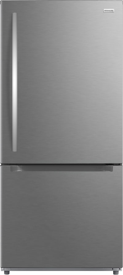 Frigidaire 29.5” 19 Cu. Ft. Bottom Freezer Refrigerator - Smudge-Proof Stainless Steel - FRBE1925AF | Réfrigérateur Frigidaire de 19 pi3 et de 29,5 po de profondeur à congélateur inférieur - acier inoxydable Smudge-ProofMD - FRBE1925AF