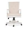Milson 22.5\" Upholstered Chair with Casters - Alabaster