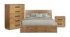 Scott Living Henri 5pc Bedroom Set with Bed, Chest & Nightstand, Wood, Brown - Queen Size
