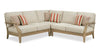Juno 3-Piece Outdoor Patio Set with 2 Loveseats & Corner Chair - Weather Resistant - Natural/Beige