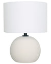 Kort & Co. Elara 18\" White Pewter Ceramic Table Lamp