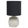 Simple Designs Geometric Concrete Lamp - Black
