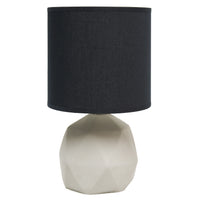 Simple Designs Geometric Concrete Lamp - Black