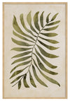 Green Botanical Framed Linen Artwork - 25.5\" x 33.5\"