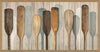 Boat Paddles Framed Linen Textured Artwork - 26\" x 50\"