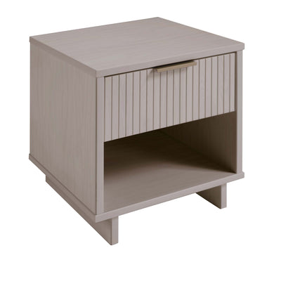 Manhattan Comfort Granville Modern Nightstand with Full Extension Drawer - Light Grey|Table de nuit moderne Granville de Manhattan Comfort avec tiroirs à extension complète - gris pâle