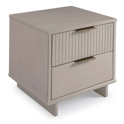 Manhattan Comfort Granville Modern Nightstand with 2 Full Extension Drawer - Light Grey|Table de nuit moderne Granville de Manhattan Comfort avec 2 tiroir à extension complète - gris pâle