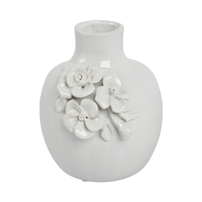 6.25” Ceramic Rose Bud Vase – White | Vase à fleurs Rose de 6,25 po en céramique - blanc