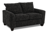Made in Canada Customizable Sofa Lab Arc 63\" Fabric Loveseat – Plush Charcoal