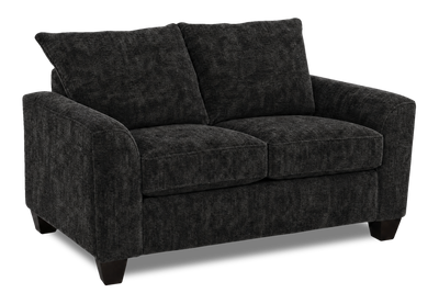 Made in Canada Customizable Sofa Lab Arc 63" Fabric Loveseat – Plush Charcoal | Causeuse personnalisable Roll de Sofa Lab de 63 po fabriqué au Canada en tissu - Plush Charcoal
