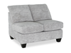 Made in Canada Customizable Sofa Lab Arc 46\" Armless Fabric Loveseat – Plush Oyster