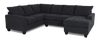 Made in Canada Customizable Sofa Lab Arc 3 Piece Right-Facing Fabric Sectional with Chaise – Teddy Raven