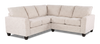 Made in Canada Customizable Sofa Lab Arc 2-Piece Fabric Sectional - Chenille White