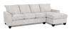 Made in Canada Customizable Sofa Lab Arc Right-Facing Fabric Sofa Chaise – Plush Oyster