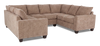 Made in Canada Customizable Sofa Lab Arc U-Shaped Sectional - Chenille Praline