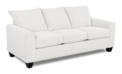 Made in Canada Customizable Sofa Lab Arc 86" Fabric Sofa Bed - Teddy Snow | Sofa-lits personnalisable Arc de Sofa Lab de 86 po fabriqué au Canada en tissu - Teddy Snow