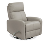 Asher 31.5\" Genuine Leather Power Reclining Chair – Light Grey