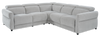 Cindy Crawford Home Aspen 3-Piece Power Reclining Sectional with Adjustable Headrests and USB Port - Silver