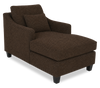 Made in Canada Sofa Lab Customizable 36\" Fabric Accent Chaise with Wood Legs – Teddy Walnut