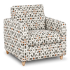 Made in Canada Sofa Lab Customizable Club 36\" Fabric Accent Chair with Wood Legs – Copper Accent Fabric
