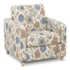Made in Canada Sofa Lab Customizable Club 36\" Fabric Accent Chair with Wood Legs – Dragonfly Accent Fabric