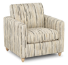 Made in Canada Sofa Lab Customizable Club 36\" Fabric Accent Chair with Wood Legs – Mineral Accent Fabric