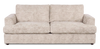 Made in Canada Customizable Sofa Lab Curve 86\" Fabric Condo Sofa – Plush Parchment