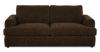 Made in Canada Customizable Sofa Lab Curve 86\" Fabric Condo Sofa – Plush Chocolate