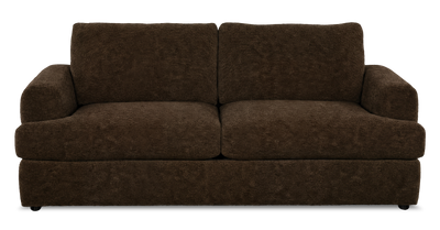 Made in Canada Customizable Sofa Lab Curve 86" Fabric Condo Sofa – Plush Chocolate | Sofa personnalisable Curve de Sofa Lab de 86 po de format condo fabriqué au Canada en tissu - Plush Chocolate