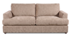 Made in Canada Customizable Sofa Lab Curve 86\" Fabric Condo Sofa – Chenille Praline