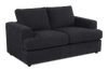 Made in Canada Customizable Sofa Lab Curve 65\" Fabric Loveseat - Teddy Raven