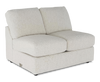 Made in Canada Customizable Sofa Lab Curve 47\" Armless Fabric Loveseat - Teddy Snow