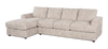 Made in Canada Customizable Sofa Lab Curve Left-Facing Fabric Sofa Chaise – Plush Parchment