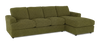 Made in Canada Customizable Sofa Lab Curve Right-Facing Fabric Sofa Chaise – Chenille Moss