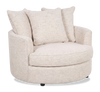 Made in Canada Sofa Lab Customizable Cuddler 48\" Fabric Accent Chair – Chenille White