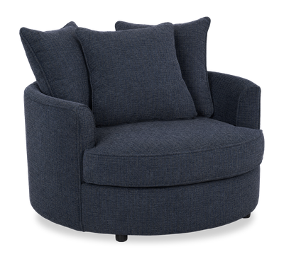 Made in Canada Sofa Lab Customizable Cuddler 48" Fabric Accent Chair – Chenille Pacific | Fauteuil d’appoint enveloppant personnalisable Plush Cuddler de Sofa Lab de 48 po fabriqué au Canada en tissu - Chenille Pacific