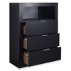 Delta Bedroom Chest of Drawers with Storage Shelf, 3-Drawer, 32\"W x 44\"H - Black