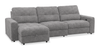 Scott Living Elevate Modular 3-Piece Left-Facing Chenille Fabric Power Reclining and Sliding Sectional - Grey