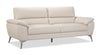 Mystic 85.4” Contemporary Genuine Leather Sofa - Frost
