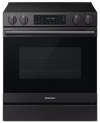 Samsung 6.3 Cu. Ft. Electric Slide In Range with Air Fry Max - Matte Black Stainless Steel - NSE80H63SEAC